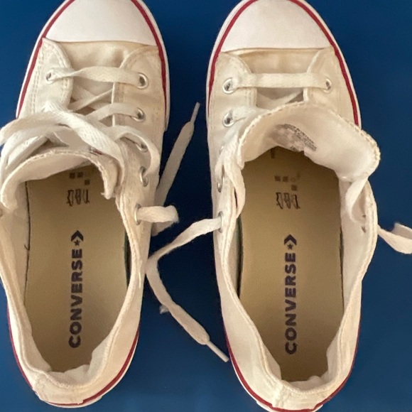 Converse All Star Low Top Sneakers White Lace Up Unisex Youth Size 3 (Women’s 6) - Picture 6 of 7